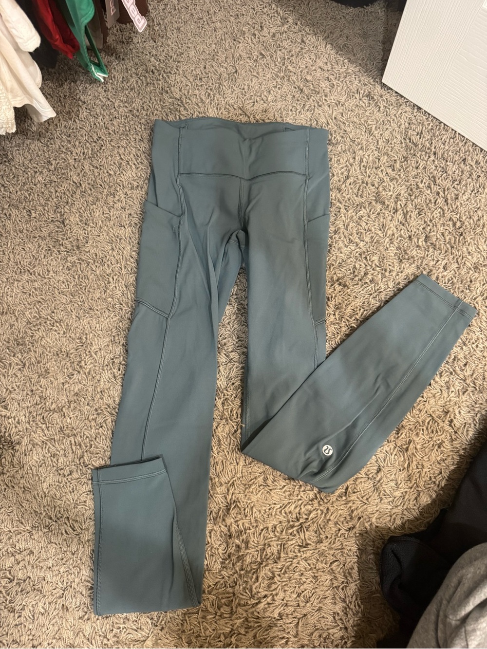 lululemon athletica Teal Green Leggings with Side Pockets